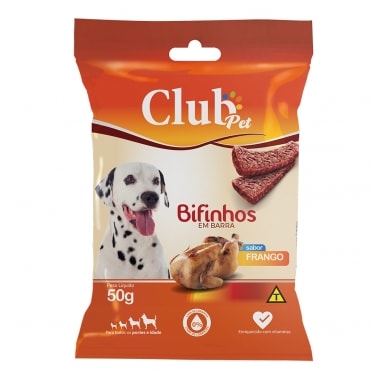 Bifinho Club Pet Barra Frango 50g