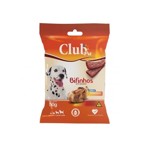 Bifinho Club Pet Barra Frango 50g