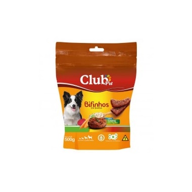 Bifinho Club Pet em Barra Carne e Vegetais 500g