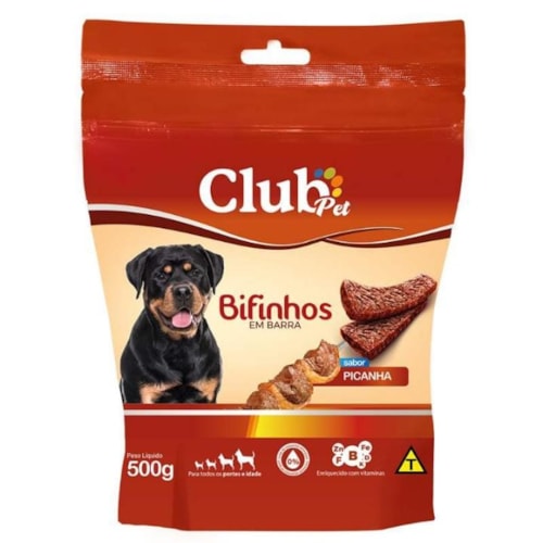 Bifinho Club Pet em Barra Picanha 500g