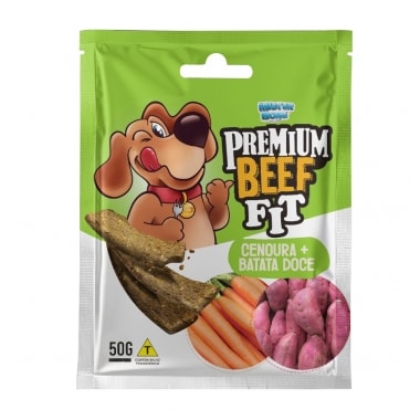 Bifinho Mister Bone Cenoura e Batata Doce Fit Premium 50g