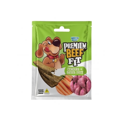 Bifinho Mister Bone Cenoura e Batata Doce Fit Premium 50g