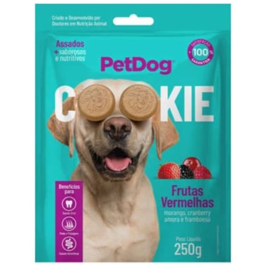 Biscoito Cookie Pet Dog Frutas Vermelhas 250g