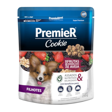 Biscoito Cookie Premier Frutas Vermelhas Cães Filhotes 250g