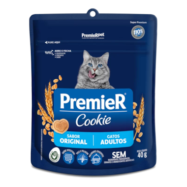 Biscoito Cookie Premier Gatos Adultos 40g