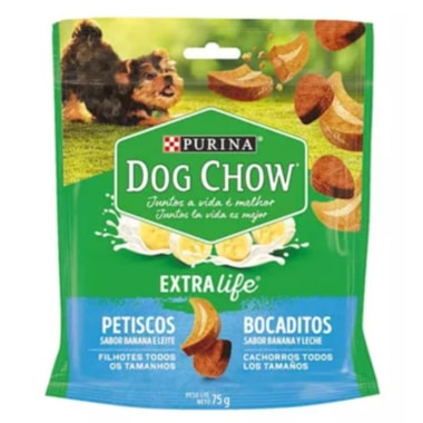 Biscoito Dog Chow Banana e Leite Cães 75g