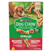 Biscoito Dog Chow Extralife Integral Cães Adultos Raças Medias e Grandes 500g