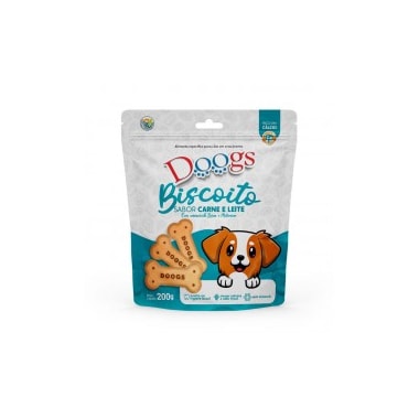 Biscoito Doogs Carne e Leite Cães Filhotes 200g