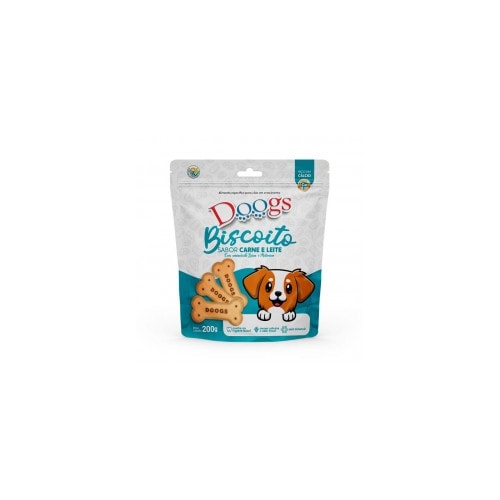 Biscoito Doogs Carne e Leite Cães Filhotes 200g