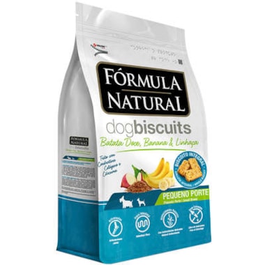 Biscoito Formula Natural Batata Doce Cães Adultos Raças Minis e Pequenas 250g