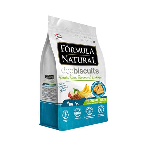 Biscoito Formula Natural Batata Doce Cães Adultos Raças Minis e Pequenas 250g