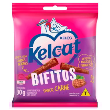 Biscoito Kelcat Bifitos Carne Gatos 30g