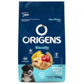Biscoito Origens Banana, Maça e Aveia Cães Filhotes 300g