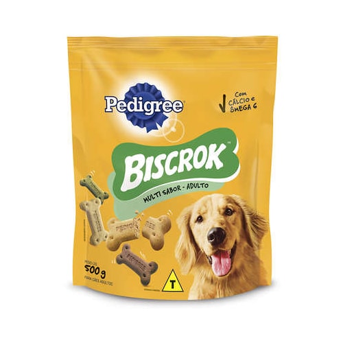 Biscoito Pedigree Biscrok Multi Cães Adultos 500g