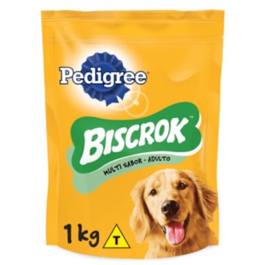 Biscoito Pedigree Biscrok Multi Cães Adultos Raças Medias 1kg