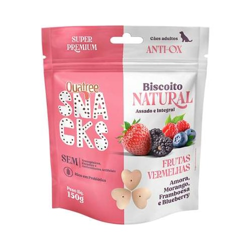 Biscoito Quatree Natural Frutas Vermelhas 150g
