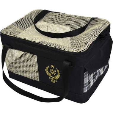 Bolsa de Transporte São Pet Aerial Latam Preta