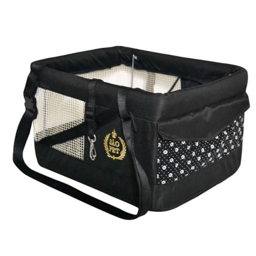 Bolsa de Transporte São Pet Safety Preta - Ate 10kg