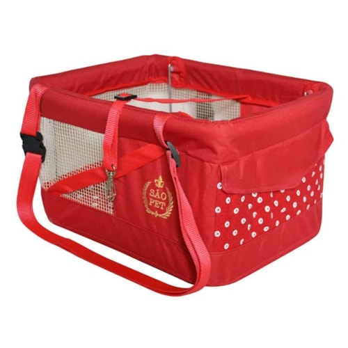 Bolsa de Transporte São Pet Safety Vermelha - Ate 10kg