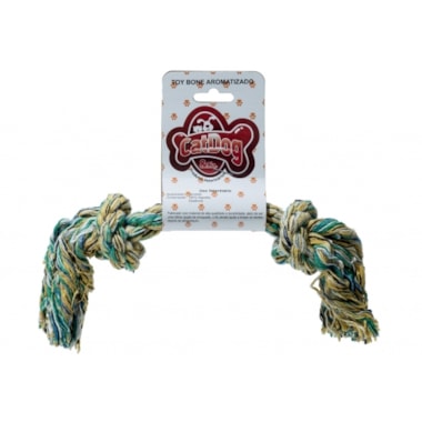 Brinquedo Cat Dog Corda Toy Bone com Aroma Morango Grande