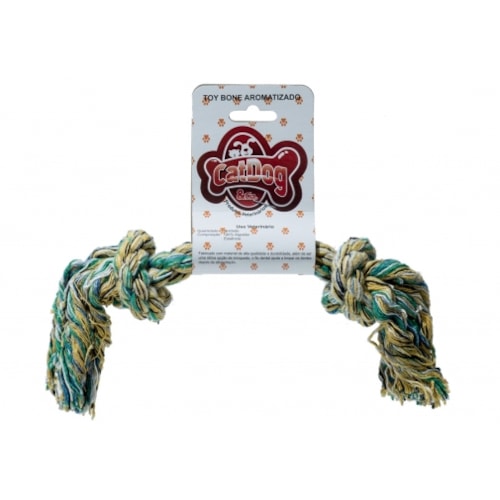 Brinquedo Cat Dog Corda Toy Bone com Aroma Morango Grande