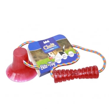 Brinquedo Club Pet Bite Toy Com Ventosa Vermelha