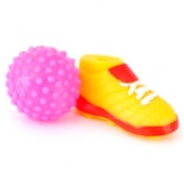 Brinquedo Club Pet Bola Pata Osso Com Chuteira