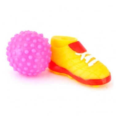 Brinquedo Club Pet Bola Pata Osso Com Chuteira