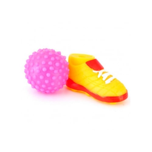 Brinquedo Club Pet Bola Pata Osso Com Chuteira