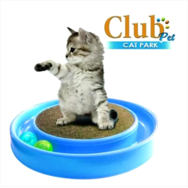 Brinquedo Club Pet Cat Park Interativo com Arranhador Azul Gatos