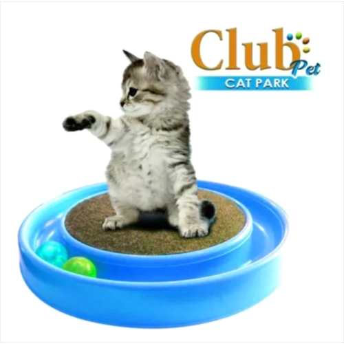 Brinquedo Club Pet Cat Park Interativo com Arranhador Azul Gatos