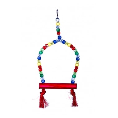 Brinquedo Club Pet Poleiro Aberto com Miçanga Médio