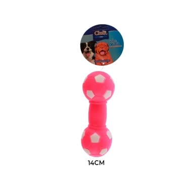 Brinquedo Club Pet Vinil Halteres Futebol