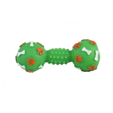 Brinquedo Club Pet Vinil Halteres Osso e Pata