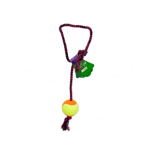 Brinquedo LCM Dental Bone A com 1 Bola de Tênis e Corda