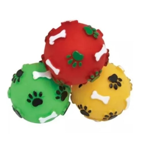 Brinquedo Pet Grows Bola Pata Osso Pequena