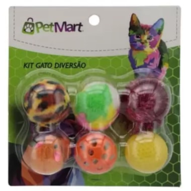 Brinquedo Petmart Diversão Gatos com 6 Unidades