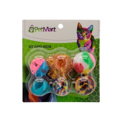 Brinquedo Petmart Festa Gatos com 6 Unidades