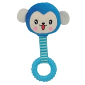 Brinquedo Petmart Pelúcia Macaco com Mordedor Azul