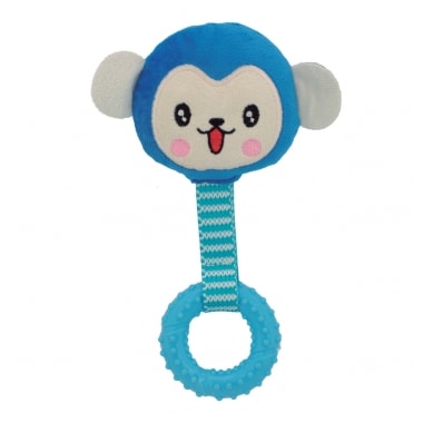 Brinquedo Petmart Pelúcia Macaco com Mordedor Azul