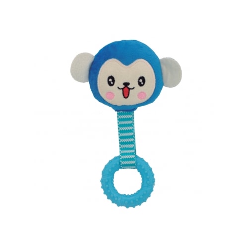 Brinquedo Petmart Pelúcia Macaco com Mordedor Azul