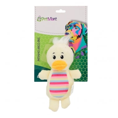 Brinquedo Petmart Pelúcia Pato Arco-íris