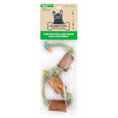 Brinquedo Puretoy Corda Osso Raças Pequenas e Medias