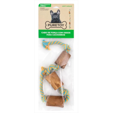 Brinquedo Puretoy Corda Osso Raças Pequenas e Medias