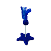 Brinquedo São Pet Estrela com Mola Gato Azul