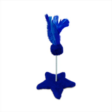 Brinquedo São Pet Estrela com Mola Gato Azul