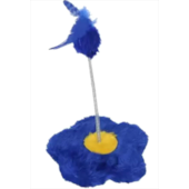 Brinquedo São Pet Flor com Mola Gato Azul