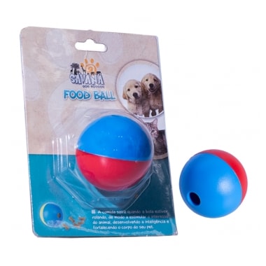 Brinquedo Savana Bola Adestradora Ração Vermelha e Azul