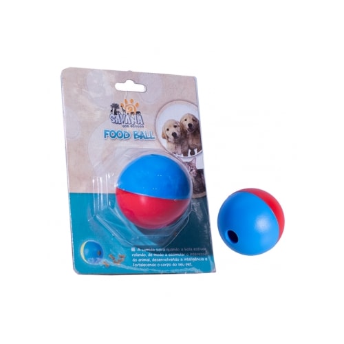 Brinquedo Savana Bola Adestradora Ração Vermelha e Azul