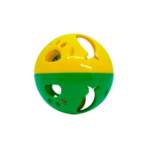 Brinquedo Savana Bola Grande com Guizo Amarela Gatos